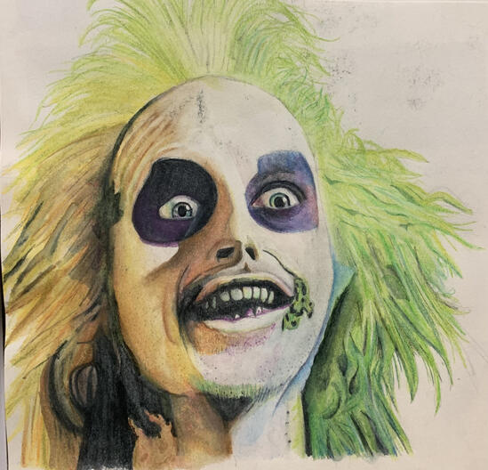 Betlegeuse 148.5mm x 210mm (Watercolour pencil)