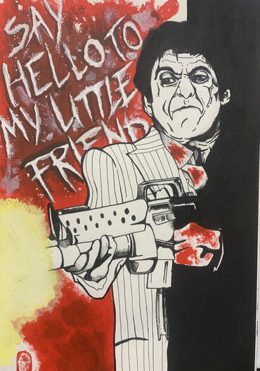 Scarface 210mm x 297mm (Acrlic)